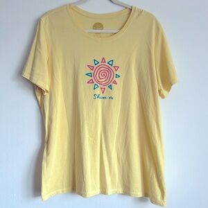 Life is Good Shine On Yellow Short Sleeve Tee XL